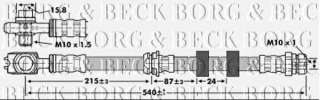 Przewód hamulcowy elastyczny BORG & BECK BBH6851