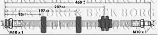 Przewód hamulcowy elastyczny BORG & BECK BBH7373