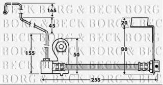 Przewód hamulcowy elastyczny BORG & BECK BBH7413
