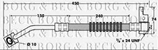 Przewód hamulcowy elastyczny BORG & BECK BBH7415
