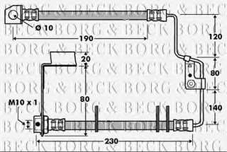 Przewód hamulcowy elastyczny BORG & BECK BBH7416