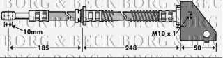 Przewód hamulcowy elastyczny BORG & BECK BBH7462