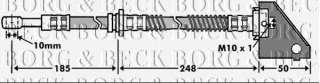 Przewód hamulcowy elastyczny BORG & BECK BBH7463