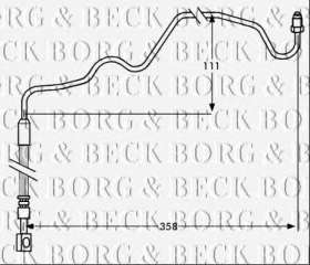 Przewód hamulcowy elastyczny BORG & BECK BBH7533