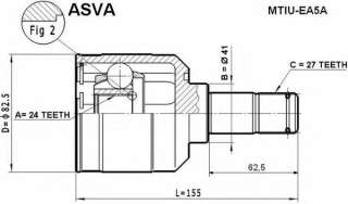 Przegub napędowy ASVA MTIU-EA5A