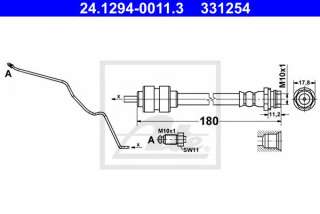 Przewód hamulcowy elastyczny ATE 24.1294-0011.3
