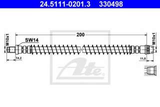 Przewód hamulcowy elastyczny ATE 24.5111-0201.3