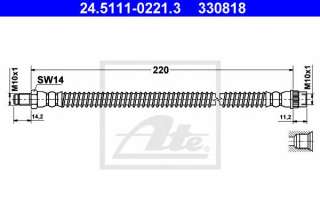 Przewód hamulcowy elastyczny ATE 24.5111-0221.3