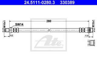 Przewód hamulcowy elastyczny ATE 24.5111-0280.3