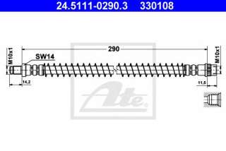 Przewód hamulcowy elastyczny ATE 24.5111-0290.3