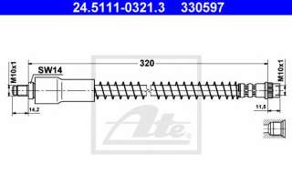 Przewód hamulcowy elastyczny ATE 24.5111-0321.3