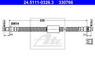 Przewód hamulcowy elastyczny ATE 24.5111-0326.3