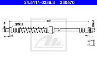 Przewód hamulcowy elastyczny ATE 24.5111-0336.3