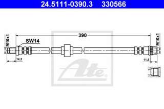 Przewód hamulcowy elastyczny ATE 24.5111-0390.3