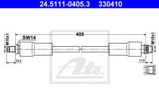Przewód hamulcowy elastyczny ATE 24.5111-0405.3