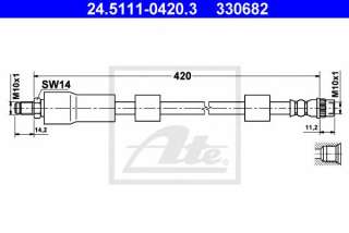 Przewód hamulcowy elastyczny ATE 24.5111-0420.3