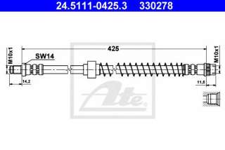 Przewód hamulcowy elastyczny ATE 24.5111-0425.3