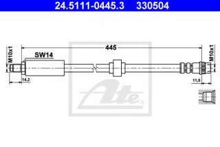 Przewód hamulcowy elastyczny ATE 24.5111-0445.3