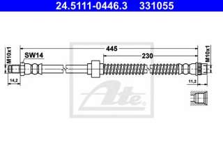 Przewód hamulcowy elastyczny ATE 24.5111-0446.3