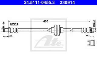 Przewód hamulcowy elastyczny ATE 24.5111-0455.3