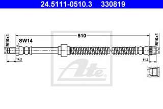 Przewód hamulcowy elastyczny ATE 24.5111-0510.3