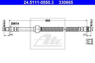 Przewód hamulcowy elastyczny ATE 24.5111-0550.3
