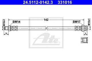 Przewód hamulcowy elastyczny ATE 24.5112-0142.3