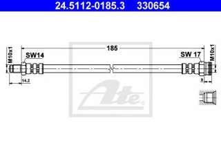 Przewód hamulcowy elastyczny ATE 24.5112-0185.3