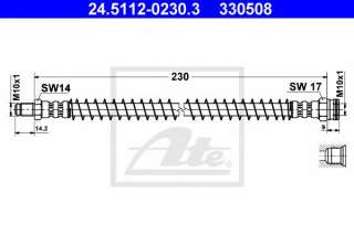 Przewód hamulcowy elastyczny ATE 24.5112-0230.3