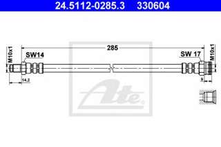 Przewód hamulcowy elastyczny ATE 24.5112-0285.3