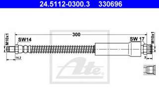 Przewód hamulcowy elastyczny ATE 24.5112-0300.3