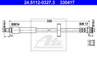 Przewód hamulcowy elastyczny ATE 24.5112-0327.3