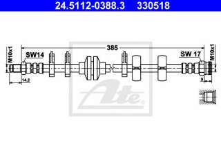 Przewód hamulcowy elastyczny ATE 24.5112-0388.3