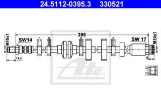 Przewód hamulcowy elastyczny ATE 24.5112-0395.3