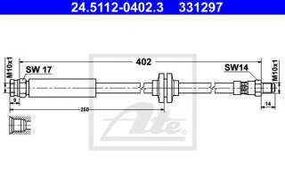 Przewód hamulcowy elastyczny ATE 24.5112-0402.3