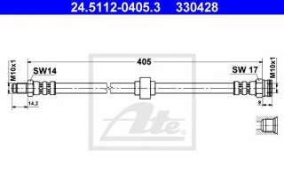Przewód hamulcowy elastyczny ATE 24.5112-0405.3