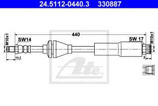 Przewód hamulcowy elastyczny ATE 24.5112-0440.3