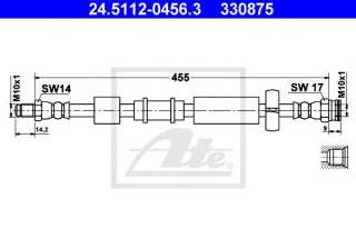 Przewód hamulcowy elastyczny ATE 24.5112-0456.3
