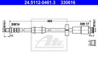 Przewód hamulcowy elastyczny ATE 24.5112-0461.3