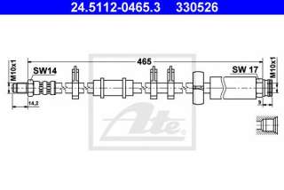 Przewód hamulcowy elastyczny ATE 24.5112-0465.3