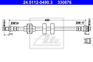 Przewód hamulcowy elastyczny ATE 24.5112-0490.3
