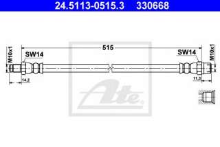 Przewód hamulcowy elastyczny ATE 24.5113-0515.3
