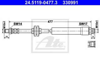 Przewód hamulcowy elastyczny ATE 24.5119-0477.3