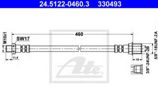 Przewód hamulcowy elastyczny ATE 24.5122-0460.3