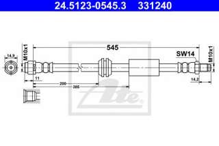 Przewód hamulcowy elastyczny ATE 24.5123-0545.3