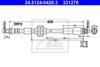 Przewód hamulcowy elastyczny ATE 24.5124-0420.3