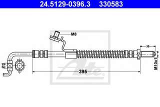 Przewód hamulcowy elastyczny ATE 24.5129-0396.3