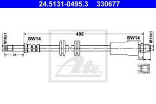 Przewód hamulcowy elastyczny ATE 24.5131-0495.3
