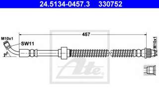 Przewód hamulcowy elastyczny ATE 24.5134-0457.3