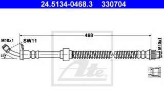 Przewód hamulcowy elastyczny ATE 24.5134-0468.3